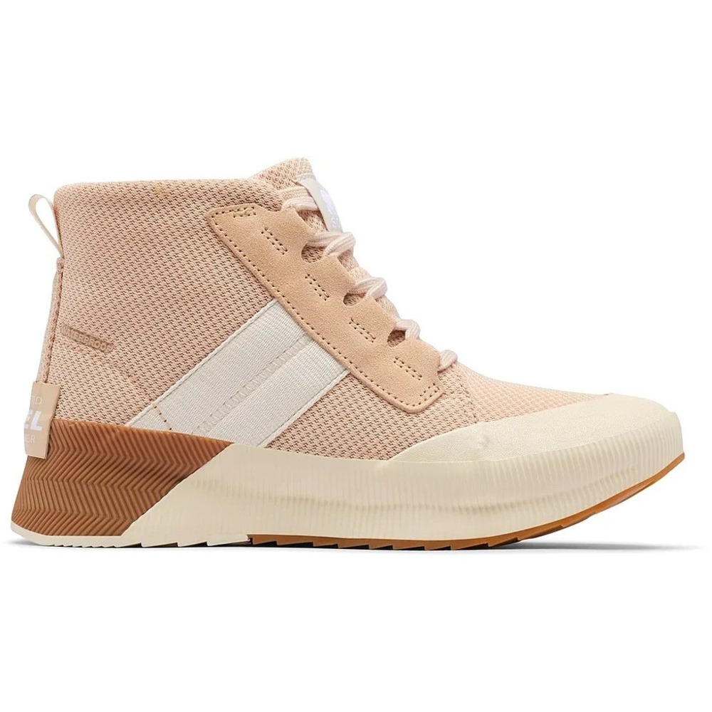 SOREL® (Women's 9) Out N About™ III Mid Sneaker, Nova Sand/Chalk - $145